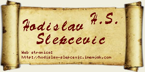 Hodislav Slepčević vizit kartica
